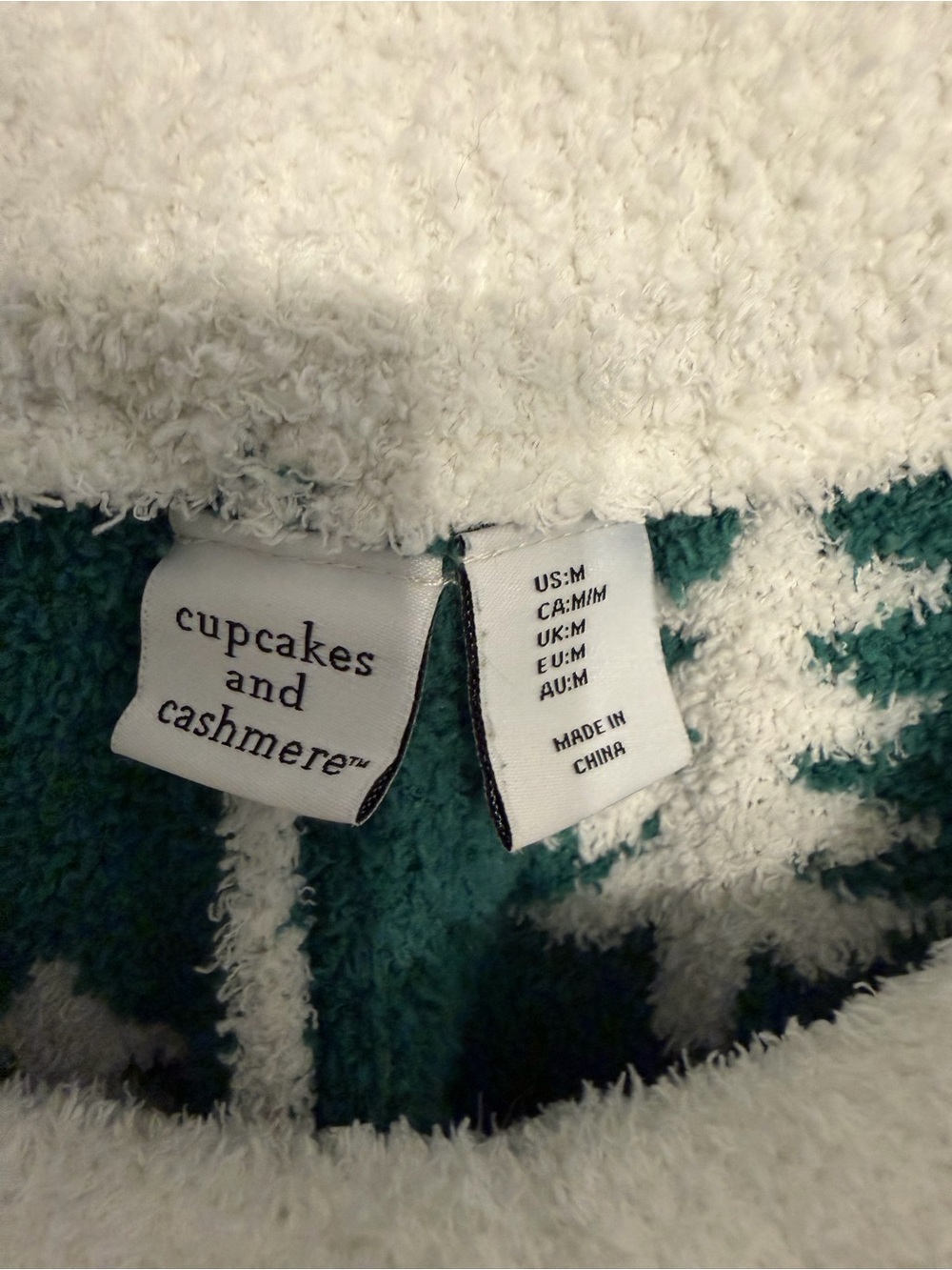 cupcakes & cashmere Cream Fleece Pajama Pants with Green Tree Print - Picture 4 of 4